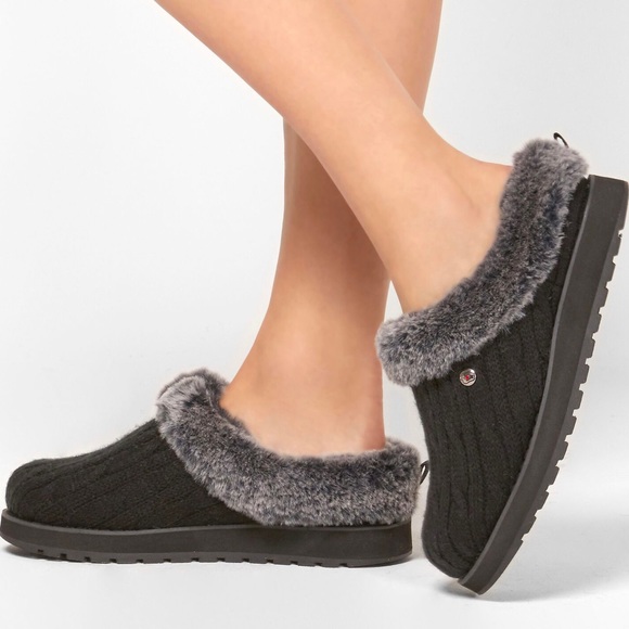 NIB Bobs Skechers Keepsakes 2.0 Faux Fur Sweater Clog Slipper 8M Indoor Outdoor - Picture 12 of 12
